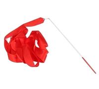 SUBLXPoten Cintas de Baile Cintas Coloridas de Gimnasio, bastón de Baile, Cinta de Gimnasia artística rítmica, Varilla giratoria, Palo de Arco Iris de Entrenamiento, 2/4/6m(Red,2M)