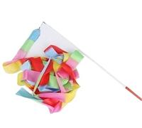SUBLXPoten Cintas de Baile Cintas Coloridas de Gimnasio, bastón de Baile, Cinta de Gimnasia artística rítmica, Varilla giratoria, Palo de Arco Iris de Entrenamiento, 2/4/6m(Colorful,4M)