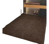 SUBLXPoten Felpudo de Entrada Alfombra de Lino sintético for Sala Estar, sofá, Dormitorio, Cama, ventanal, rascador for Gatos, Alfombra for Entrada, Cocina, baño(Dark Brown,140X160CM)