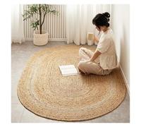 SUBLXPoten Felpudo de Entrada Alfombra de Yute Tejida a Mano, Resistente al Desgaste, for Sala Estar, Alfombra Dormitorio Doble Cara(Brown4,150x240cm)