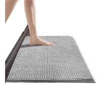 SUBLXPoten Felpudo de Entrada Felpudo Antideslizante Absorbente de Agua for Dormitorio, baño, Cocina, Sala Estar, Entrada, Alfombra Moderna y Sencilla, Tejido a máquina(Light Gray,40cm*60cm)