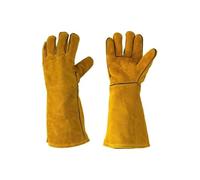 SUBLXPoten Guantes Soldador Guantes de soldadura piel vaca, resistentes al calor, antiescaldaduras, suaves, protectores soldador for Trabajos, protección laboral