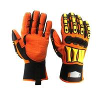 SUBLXPoten Guantes Soldador Guantes mecánicos antipuñaladas, anticolisión, resistentes a cortes, guantes de absorción impacto for minería, for estufa leña alta resistencia(M)