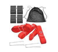 SUBLXPoten Líneas para Voleibol de Playa Kit de líneas delimitadoras cancha Voleibol Playa portátil con Anclajes línea 52,5 pies y 26,2(Color 2)