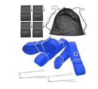SUBLXPoten Líneas para Voleibol de Playa Kit de líneas delimitadoras cancha Voleibol Playa portátil con Anclajes línea 52,5 pies y 26,2(Color 5)