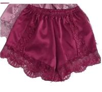 SUBLXPoten Pantalones Cortos De SatéN con Ribete De Encaje Satin Safety Shorts Women Lace Underwear Brief Summer Shorty Knicker Panties Under Skirt Thin Loose Short(Color1,M)