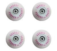 SUBLXPoten Ruedas Patines Antideslizantes 4 Uds Ruedas Flash 64mm/68mm/72mm/76m/80mm Patines en línea Rock Patines de Lujo Ruedas iluminadas neumáticos de PU(Pink 72mm)