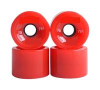 SUBLXPoten Ruedas Patines Antideslizantes 4Pcs Indoor Outdoor Roller Skate Wheels Skateboard Wheels PU Roller Skateboard Repair Parts(Red)