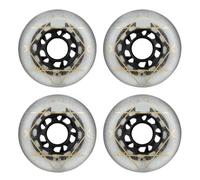 SUBLXPoten Ruedas Patines Antideslizantes Ruedas for Patines en línea 88A PU Resistentes al Desgaste, Paquete de 4 Uds. De Ruedas de 72mm, 76mm y 80mm for Patines, Tabla Ondulada(White 80mm 4Pcs)