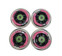 SUBLXPoten Ruedas Patines Antideslizantes Ruedas for Patines en línea, Ruedas for Patines de Repuesto, 80mm, incluidos rodamientos(Black 80mm)
