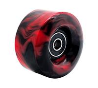 SUBLXPoten Ruedas Patines Antideslizantes Ruedas for Patines, Ruedas for Patines de Interior con rodamiento, Ruedas de Colores Mezclados for Patinaje de Doble Fila, Patines cuádruples(Red and Black)