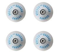 SUBLXPoten Ruedas Patines Antideslizantes Ruedas Luminosas Intermitentes for Zapatos de Patinaje en línea, Material PU de dureza 90A, 64mm, 68mm, 72mm, 76mm, 80mm, 4 Uds.(Blue 64mm)