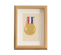 SUBLXPoten Vitrina de Medallas Marco de exhibición Medalla Honor Madera, Vitrina, Marco Fotos for, Imagen Deportiva(7 Inch Single Hole)