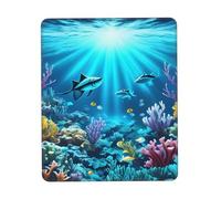 Submarine Coral Rays - Alfombrilla de mouse para computadora con costuras antidesgaste, textura impermeable con base de goma antideslizante, adecuada para portátiles, oficina y hogar, alfombrillas de