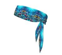 Submarine Coral Rays - Banda atlética de secado rápido que absorbe la humedad - Elegante diadema ideal para mujeres y hombres activos