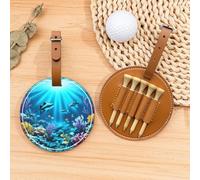 Submarine Coral Rays - Bolsa organizadora de camisetas de golf, bolsa deportiva portátil marrón con clip para cinturón, fácil de transportar