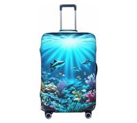 Submarine Coral Rays - Funda de equipaje de viaje para equipaje de 18 a 32 pulgadas, lavable, resistente a los arañazos, Rayos de coral submarinos, M