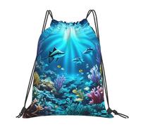Submarine Coral Rays Print - Mochilas deportivas para gimnasio y deportes, perfectas para baloncesto, yoga, viajes y mucho más