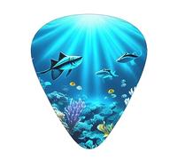 Submarine Coral Rays - Púas de guitarra (12 unidades, material ABS, bordes lisos, sensación cómoda, 3 grosores opcionales)