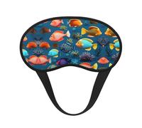 Submarine Reef Fish - Antifaz para dormir con borde negro satinado para una comodidad óptima y bloqueo de la luz