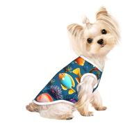 Submarine Reef Fish - Camiseta sin mangas transpirable para perros pequeños y gatos, suave, ligera y elegante