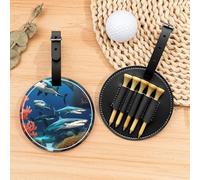 Submarine Shark Coral Bolsa organizadora de camisetas de golf, bolsa deportiva portátil negra con clip para cinturón, fácil de transportar