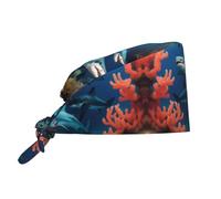 Submarine Shark Coral - Gorro de trabajo transpirable y absorbente del sudor, adecuado para obras de construcción, jardinería, trabajo al aire libre