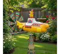 Submarine Wind Spinner, UV Resistant Non Fading Submarine Windmill, Rotating Submarines Yard Spinners with Spin Blades for Patio Lawn Flower Beds Outdoor Garden Decor