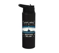 Submariner Cita Estrellas Sobre Profundidades Debajo Submarino U-Boat Stainless Steel Insulated Water Bottle