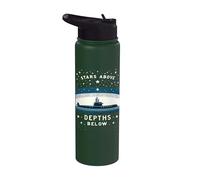 Submariner Cita Estrellas Sobre Profundidades Debajo Submarino U-Boat Stainless Steel Insulated Water Bottle