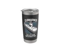 Submariner cita Hello from The Other Tide U-Boat Submarine Vaso térmico de acero inoxidable de doble pared