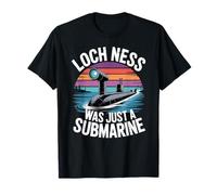 Submarino del Lago Ness, Monstruo escocés Vintage Nessie Humor Camiseta