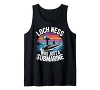 Submarino del Lago Ness, Monstruo escocés Vintage Nessie Humor Camiseta sin Mangas