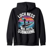 Submarino del Lago Ness, Monstruo escocés Vintage Nessie Humor Sudadera con Capucha