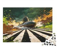 Submarino Puzzle de 1000 Piezas Papel Puzzle para Adultos Escena Marina Dinámica Juego de Puzzle 1000 Piezas Regalo Decoración Familiar Relajación 52x38cm/1000pcs