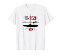 Submarino U-853 Buceo Segunda Guerra Mundial Buceo en naufragios Maine Camiseta gráfica económica