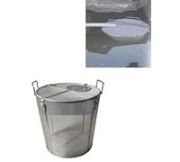 Submersible Pump Guard, Compatible with Deep Well Sewage Pumps, Stainless Steel Pump Filter Screen Cage with Reinforced Mesh(2mm x 12.6" x 23.6")