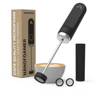 Subminimal NanoFoamer V2 - Espumador de leche de mano | Haz bebidas de café estilo barista premium en casa | Espumador alimentado por pilas AA para capuchino, latte, chocolates calientes y más