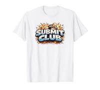 Submit Club Fighter Entrenamiento Gimnasio Combate Regalo Camiseta gráfica económica, Hombre, Blanco, XL