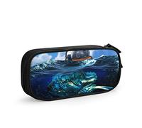 Subnautica Estuche para lápices Estuche para lápices con cremallera Estuche para bolígrafos de alta capacidad Organizador Bolsa de almacenamiento para la escuela Oficina Adolescent