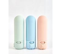 SUBORAWOS Juego de 3 botellas de viaje de silicona, 50 ml, a prueba de fugas, portátil, botella de viaje para champú, loción, acondicionador, gel de ducha (verde/azul/rosa)