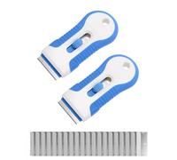 SUBORAWOS Juego de herramientas de limpieza manual para horno de cocina, kit de limpieza de horno de 2 piezas con 20 limpiadores de vidrio de repuesto para quitar vidrio de cocina, puerta de horno,