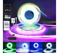 SUBOSI Luces Led Habitacion 10M,WiFi Tiras Led COB RGB+White +Dynamic color 576led/M 5760leds 24V Luces Led Habitación,16Millones de Colores y Música Modos,Para Google Home Assistant/Alexaz