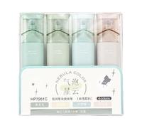 Subrayadores pastel estéticos - 4 rotuladores con purpurina, bolígrafos de gel brillantes, tinta lisa a prueba de manchas | Set colorido para tomar notas para el resaltado decorativo del diario