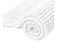 subrtex Alfombrillas de baño de felpilla para baño, Extra Suaves y absorbentes de Agua, Antideslizantes, bañera, Ducha (40 x 60 cm, Blanco)
