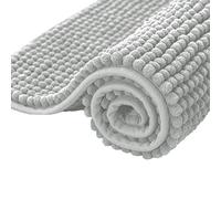 subrtex Alfombrillas de baño de felpilla para baño, Extra Suaves y absorbentes de Agua, Antideslizantes, bañera, Ducha (50 x 80 cm, Gris Claro)