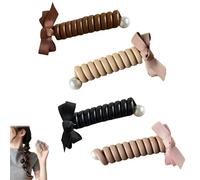 Subsistenceed-No Damage Soft Elastic Spiral Hair Ties, Telephone Cord Hair Ties Spiral, Telephone Scrunchies Spirals Cord, Twisted Wire Pony Hairwire, For Thick and Thin Hairs (4pcs-c)