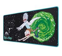Subsonic Alfombrilla para Ratón XXL - Alfombrilla de Escritorio Rick & Morty - 90x40 cm - Superficie Lisa Optimizada para Sensores, Base Antideslizante, Bordes Cosidos