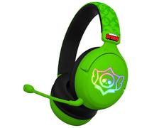 Subsonic - Auriculares Inalámbricos para Juegos Brawl Stars con LED y Micrófono Extraíble. Auriculares Bluetooth para Juegos - Compatibles con Todas Las Consolas, PC, Tabletas y Smartphones - Verdes