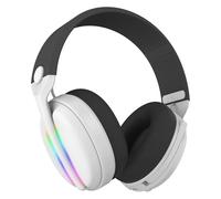 Subsonic - Auriculares inalámbricos Vektra para Juegos PS5 PS4 PC Xbox Switch - Auriculares para Videojuegos LED con Altavoces 7.1, Micrófono Retráctil, Ajuste de Volumen y Botón Mute - Blanco